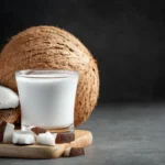 coconut milk and coconut husk