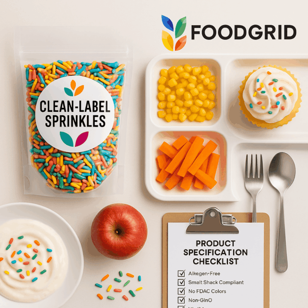 1 From Cafeteria to Commissary Why FoodGrid Clean-Label Sprinkles Are the Institutional Standard product development ingredients