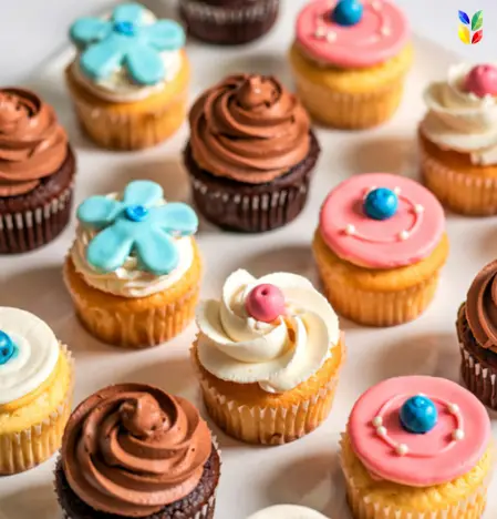 Natural Rainbow Sanding Sugar​, cupcakes