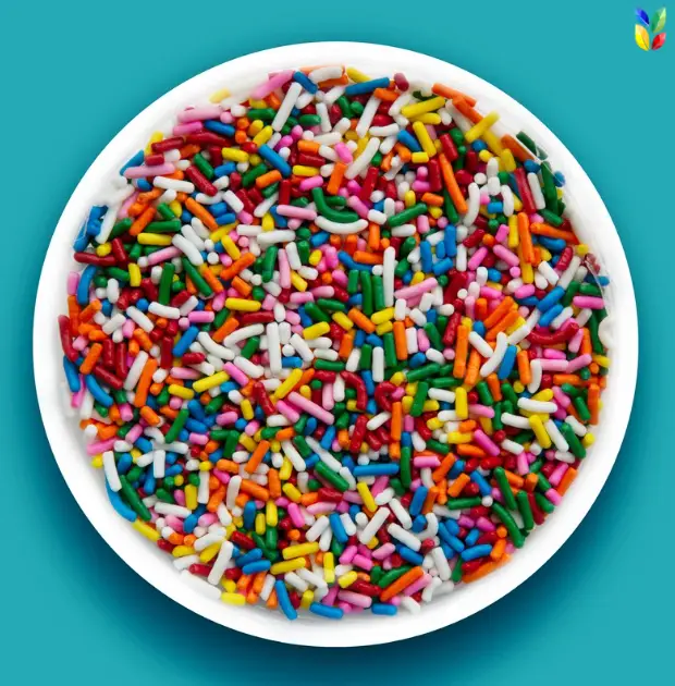 natural sprinkles, cupcake