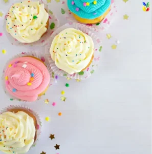 natural spinkles, cupcakes