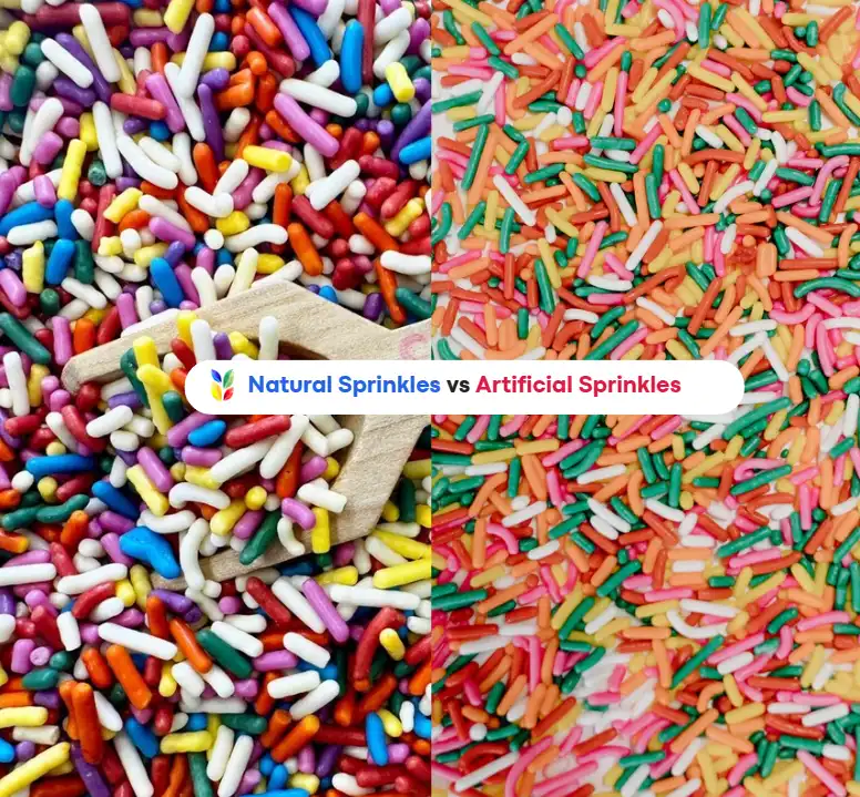 natural sprinkles vs artificial sprinkles